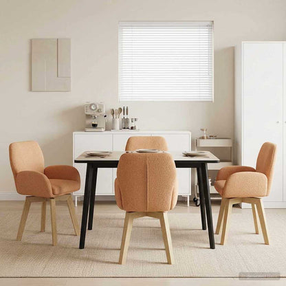 Sillas De Comedor Giratorias 2 Uds. Bouclé