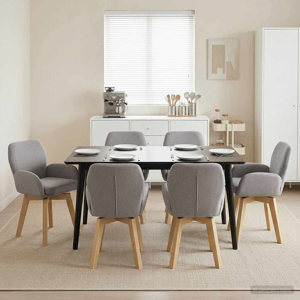 Sillas De Comedor Giratorias 2 Uds. Bouclé