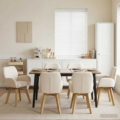 Sillas De Comedor Giratorias 2 Uds. Bouclé