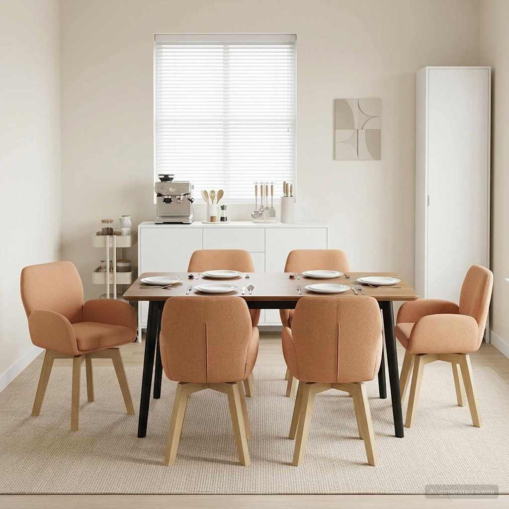 Sillas De Comedor Giratorias 2 Uds. Bouclé