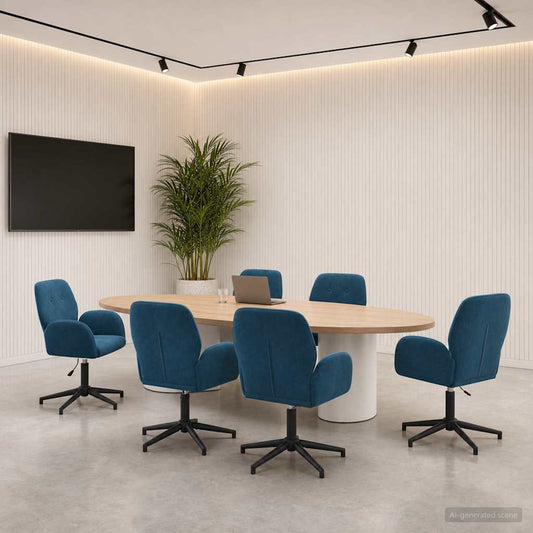 Sillas De Escritorio Giratorias 6 Uds. 54 X 55 X 90 Cm