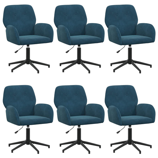 Sillas De Escritorio Giratorias 6 Uds. 54 X 55 X 90 Cm