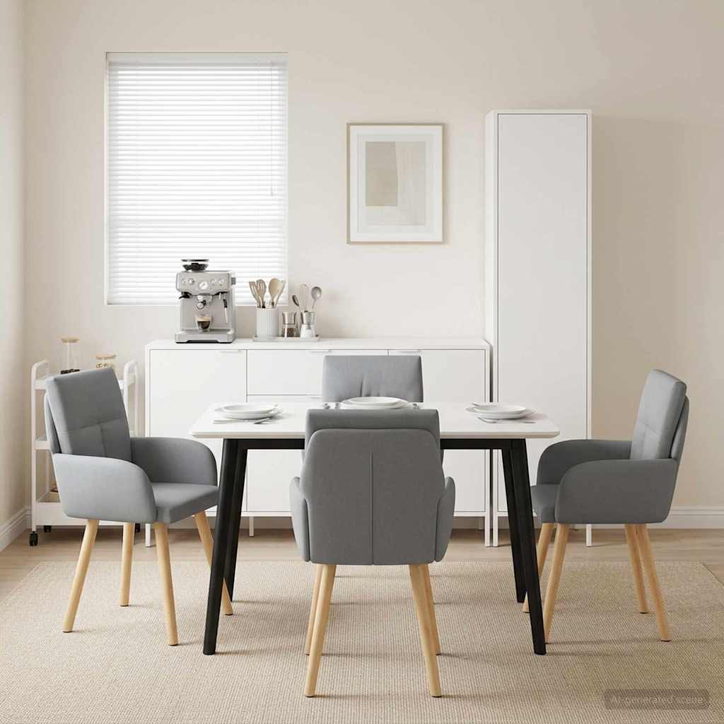 Sillas De Comedor 2 Uds. Tela 60 X 56 X 93 Cm