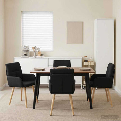 Sillas De Comedor 2 Uds. Tela 60 X 56 X 93 Cm