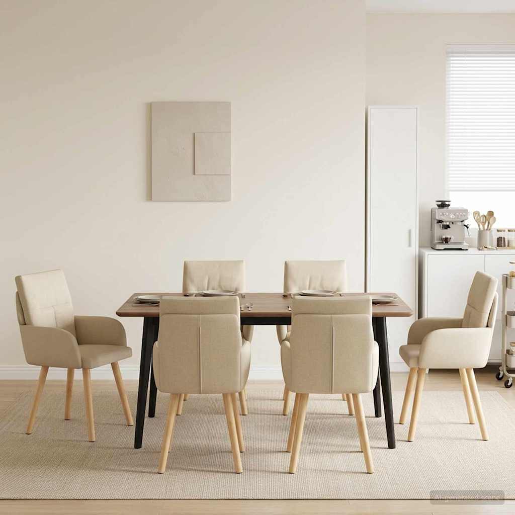 Sillas De Comedor 2 Uds. Tela 60 X 56 X 93 Cm