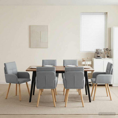 Sillas De Comedor 2 Uds. Tela 60 X 56 X 93 Cm