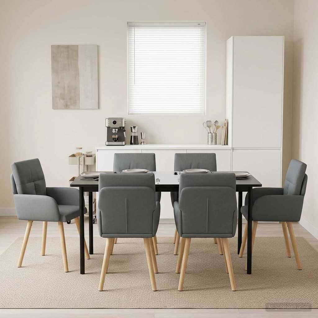 Sillas De Comedor 2 Uds. Tela 60 X 56 X 93 Cm