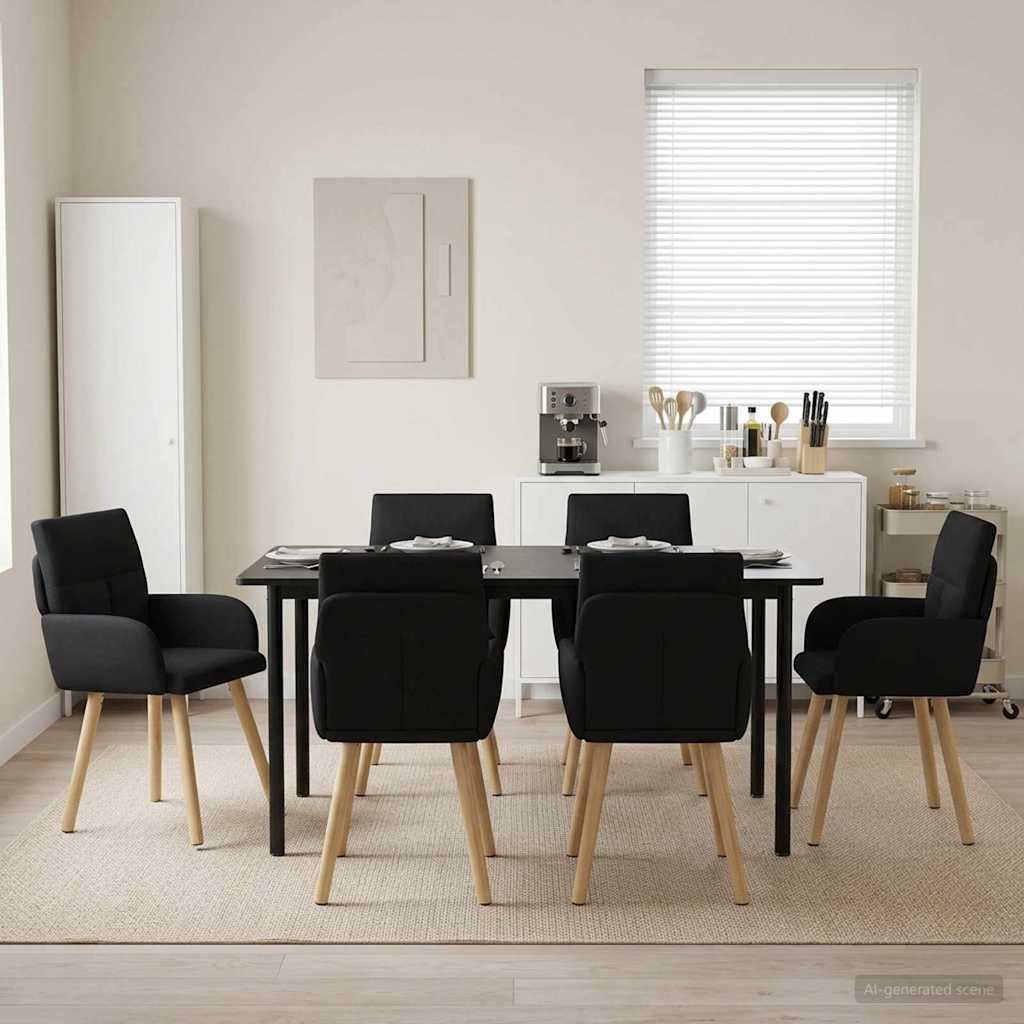 Sillas De Comedor 2 Uds. Tela 60 X 56 X 93 Cm