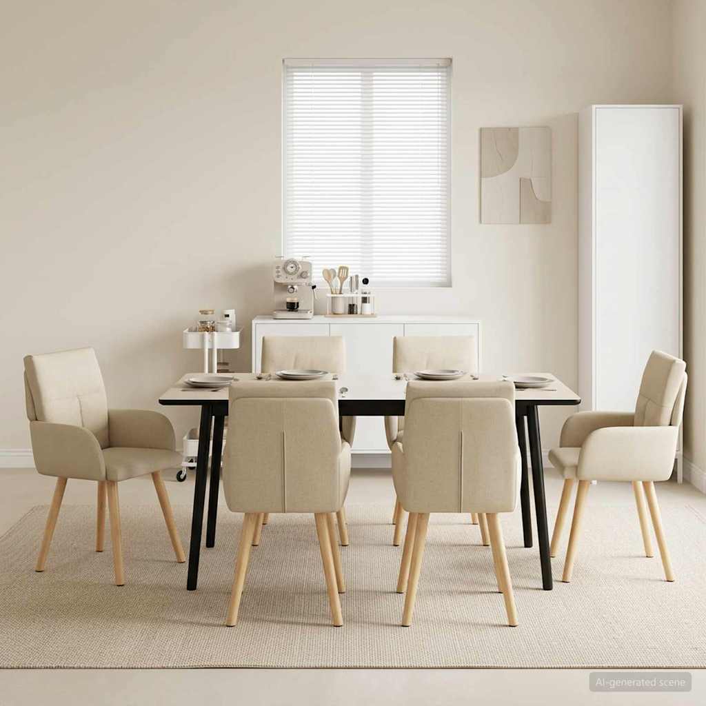 Sillas De Comedor 2 Uds. Tela 60 X 56 X 93 Cm
