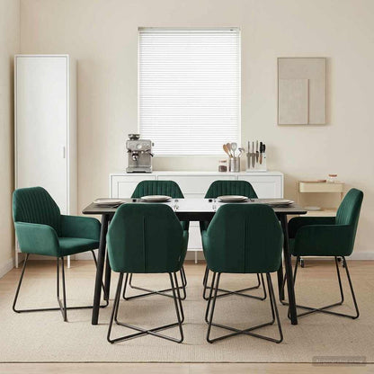 Sillas De Comedor 2 Uds. Terciopelo 55 X 50 X 84 Cm