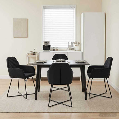 Sillas De Comedor 2 Uds. Terciopelo 55 X 50 X 84 Cm