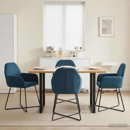 Sillas De Comedor 2 Uds. Terciopelo 55 X 50 X 84 Cm