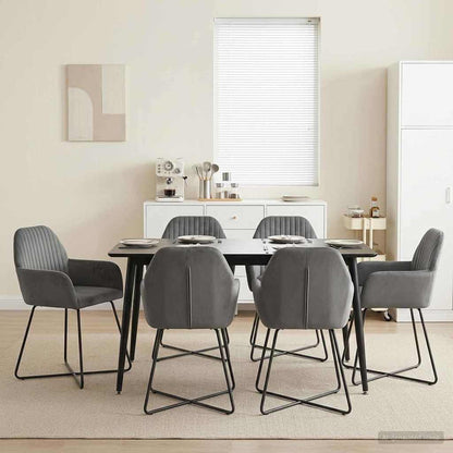 Sillas De Comedor 2 Uds. Terciopelo 55 X 50 X 84 Cm