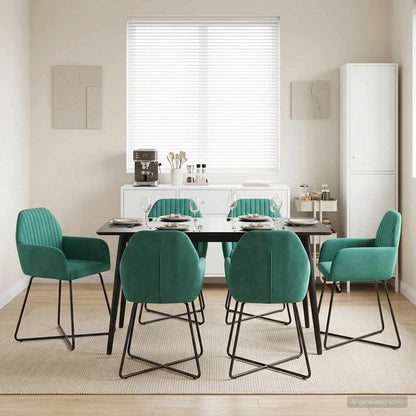 Sillas De Comedor 2 Uds. Terciopelo 55 X 50 X 84 Cm