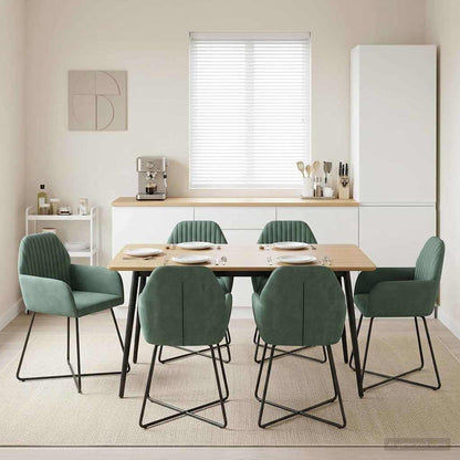 Sillas De Comedor 2 Uds. Terciopelo 55 X 50 X 84 Cm