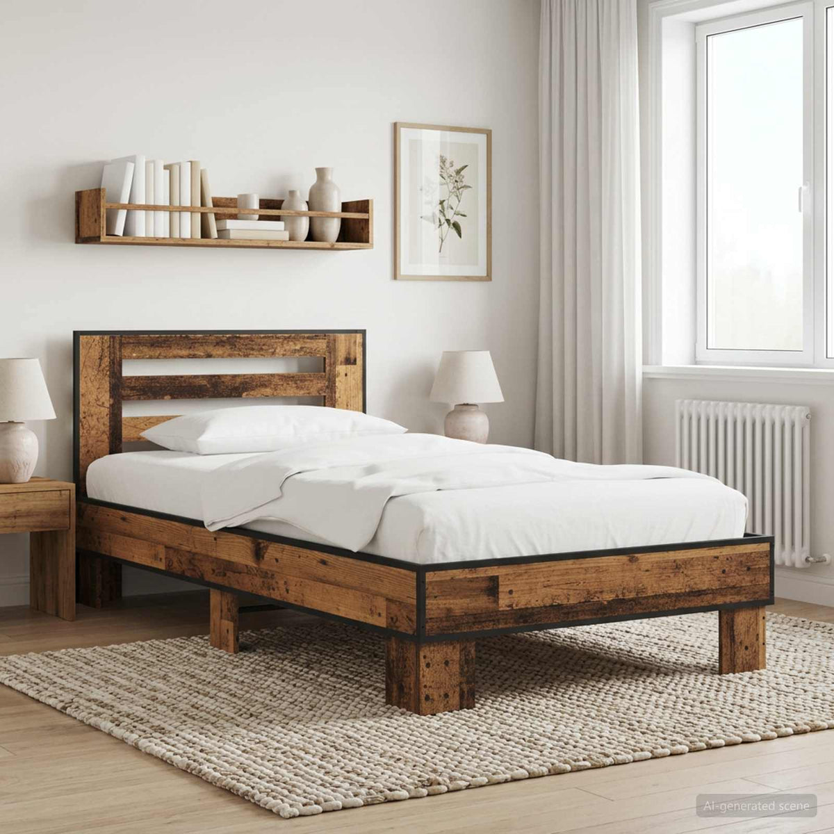 Estructura Cama Madera Ingeniería Metal