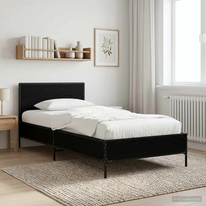 Estructura Cama Madera Ingeniería Metal 140X190 Cm