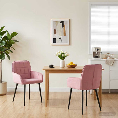 Sillas De Comedor 2 Uds. Terciopelo 56.5 X 50 X 85 Cm