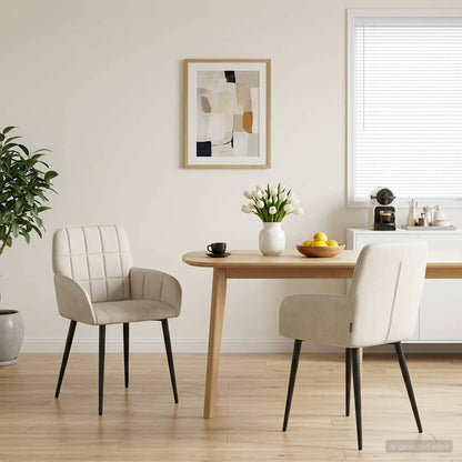 Sillas De Comedor 2 Uds. Terciopelo 56.5 X 50 X 85 Cm