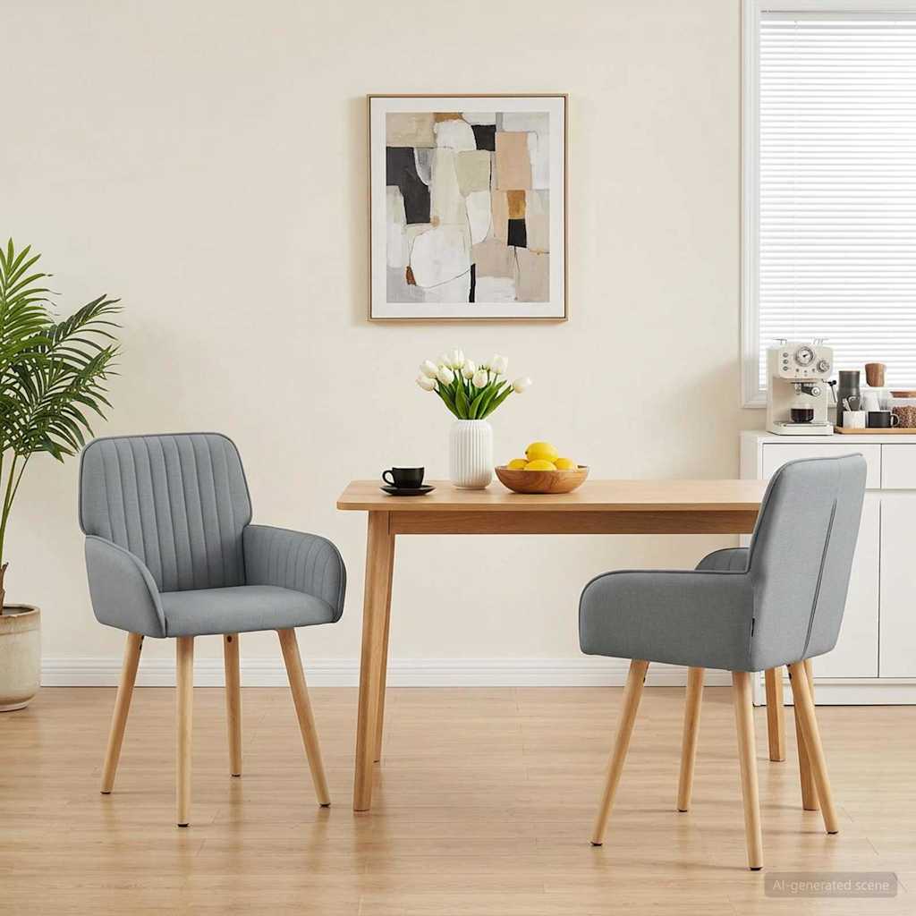 Sillas De Comedor 2 Uds. Tela 56,5 X 50 X 87,5 Cm