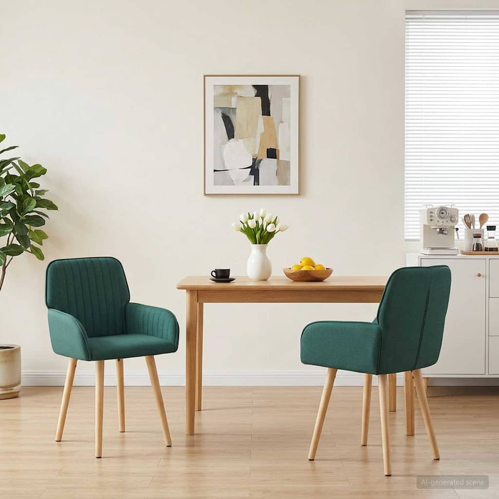 Sillas De Comedor 2 Uds. Tela 56,5 X 50 X 87,5 Cm