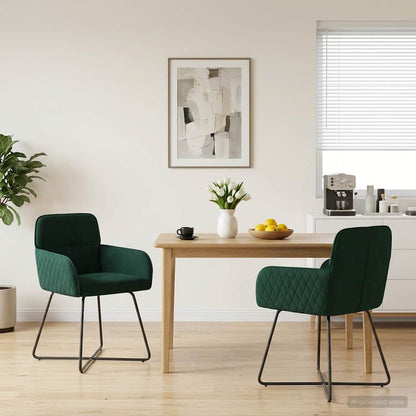Sillas De Comedor 2 Uds. Terciopelo 59 X 56,5 X 86 Cm