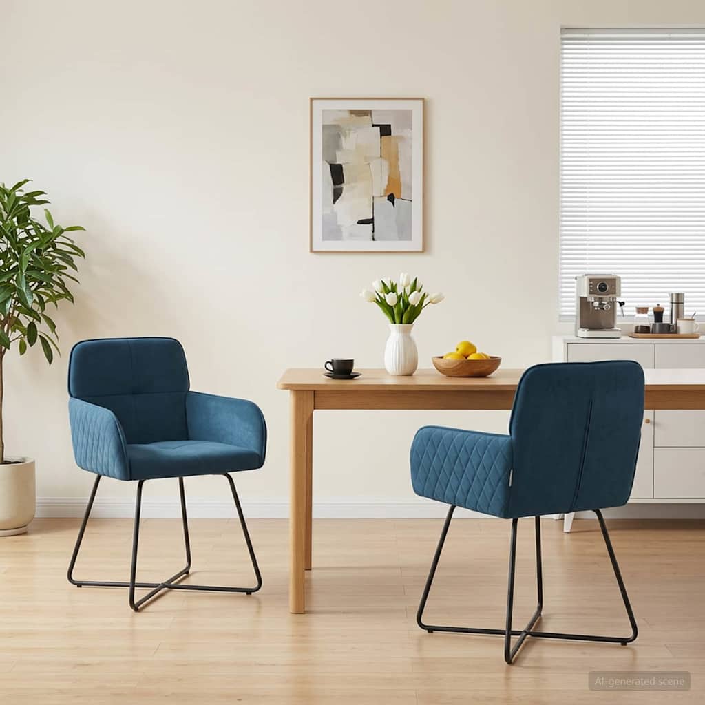 Sillas De Comedor 2 Uds. Terciopelo 59 X 56,5 X 86 Cm
