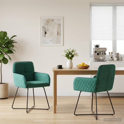 Sillas De Comedor 2 Uds. Terciopelo 59 X 56,5 X 86 Cm