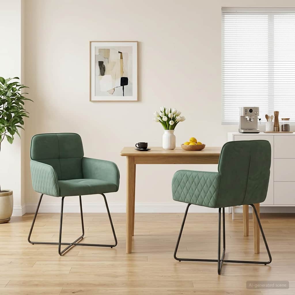 Sillas De Comedor 2 Uds. Terciopelo 59 X 56,5 X 86 Cm