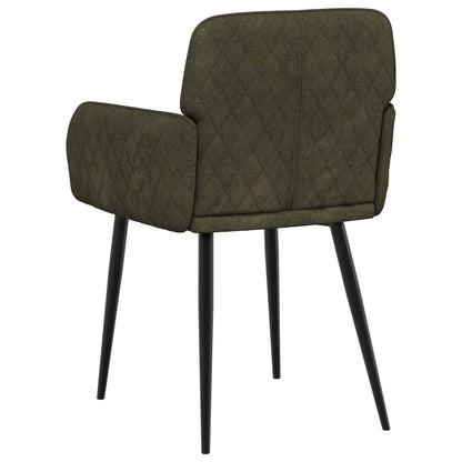 Sillas De Comedor 2 Uds. Cuero De Suede Sintético Verde Militar