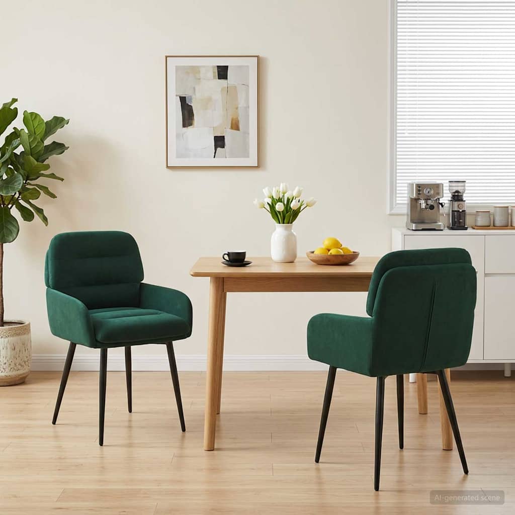 Sillas De Comedor 2 Uds. Terciopelo 59 X 59,5 X 90 Cm
