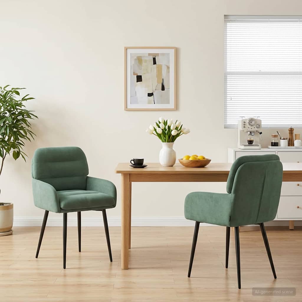 Sillas De Comedor 2 Uds. Terciopelo 59 X 59,5 X 90 Cm