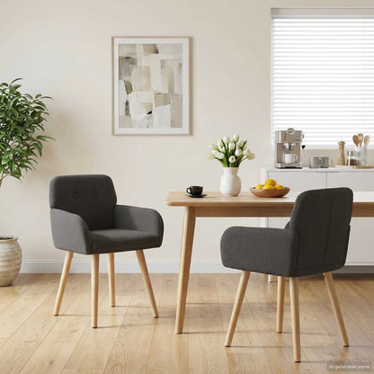 Sillas De Comedor 2 Uds. Bouclé 59 X 56,5 X 85 Cm