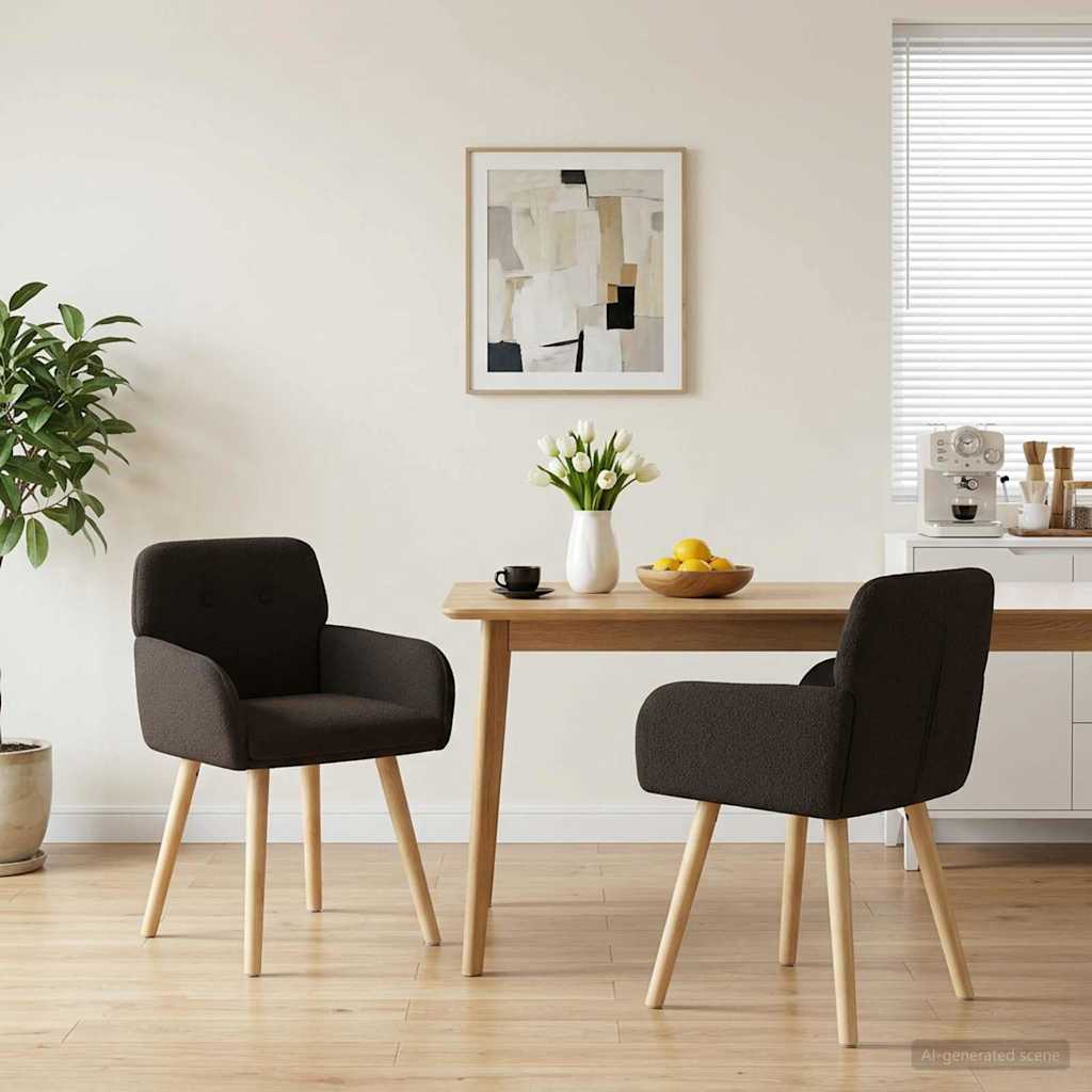 Sillas De Comedor 2 Uds. Bouclé 59 X 56,5 X 85 Cm