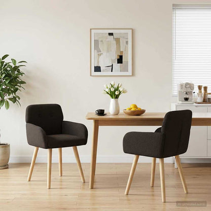Sillas De Comedor 2 Uds. Bouclé 59 X 56,5 X 85 Cm