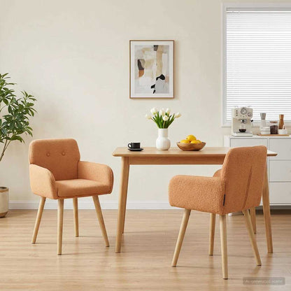 Sillas De Comedor 2 Uds. Bouclé 59 X 56,5 X 85 Cm