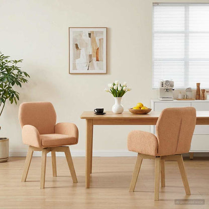 Sillas De Comedor Giratorias 2 Uds. Bouclé