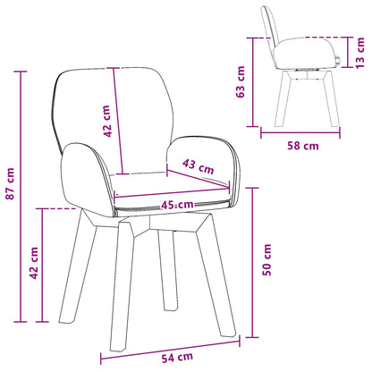 Sillas De Comedor Giratorias 2 Uds. Bouclé