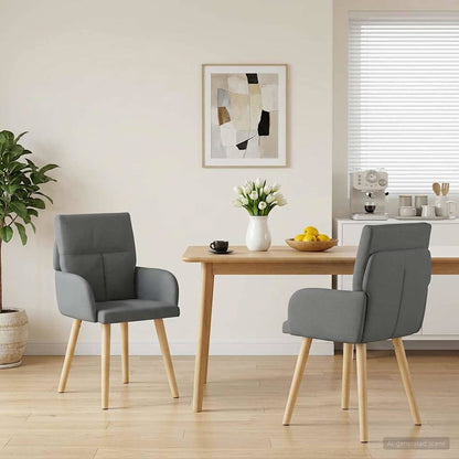 Sillas De Comedor 2 Uds. Tela 60 X 56 X 93 Cm