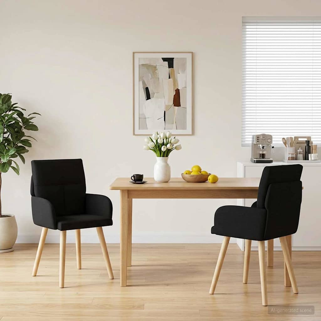 Sillas De Comedor 2 Uds. Tela 60 X 56 X 93 Cm