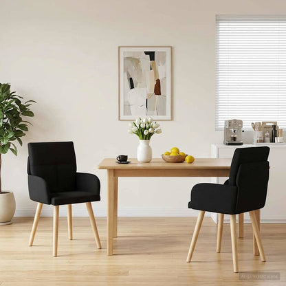 Sillas De Comedor 2 Uds. Tela 60 X 56 X 93 Cm