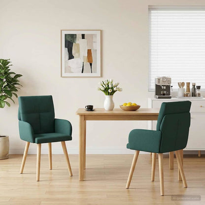 Sillas De Comedor 2 Uds. Tela 60 X 56 X 93 Cm