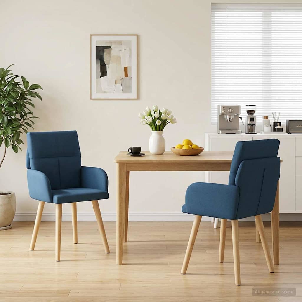 Sillas De Comedor 2 Uds. Tela 60 X 56 X 93 Cm
