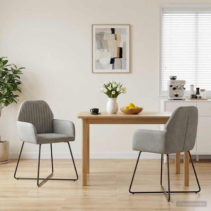 Sillas De Comedor 2 Uds. Terciopelo 55 X 50 X 84 Cm