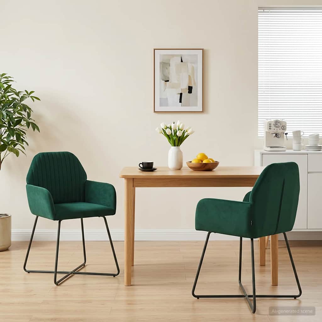 Sillas De Comedor 2 Uds. Terciopelo 55 X 50 X 84 Cm