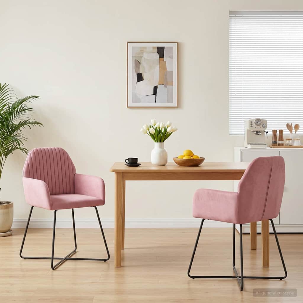 Sillas De Comedor 2 Uds. Terciopelo 55 X 50 X 84 Cm
