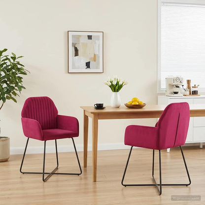 Sillas De Comedor 2 Uds. Terciopelo 55 X 50 X 84 Cm