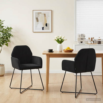Sillas De Comedor 2 Uds. Terciopelo 55 X 50 X 84 Cm