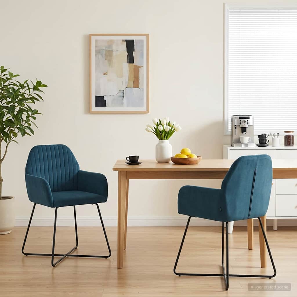 Sillas De Comedor 2 Uds. Terciopelo 55 X 50 X 84 Cm