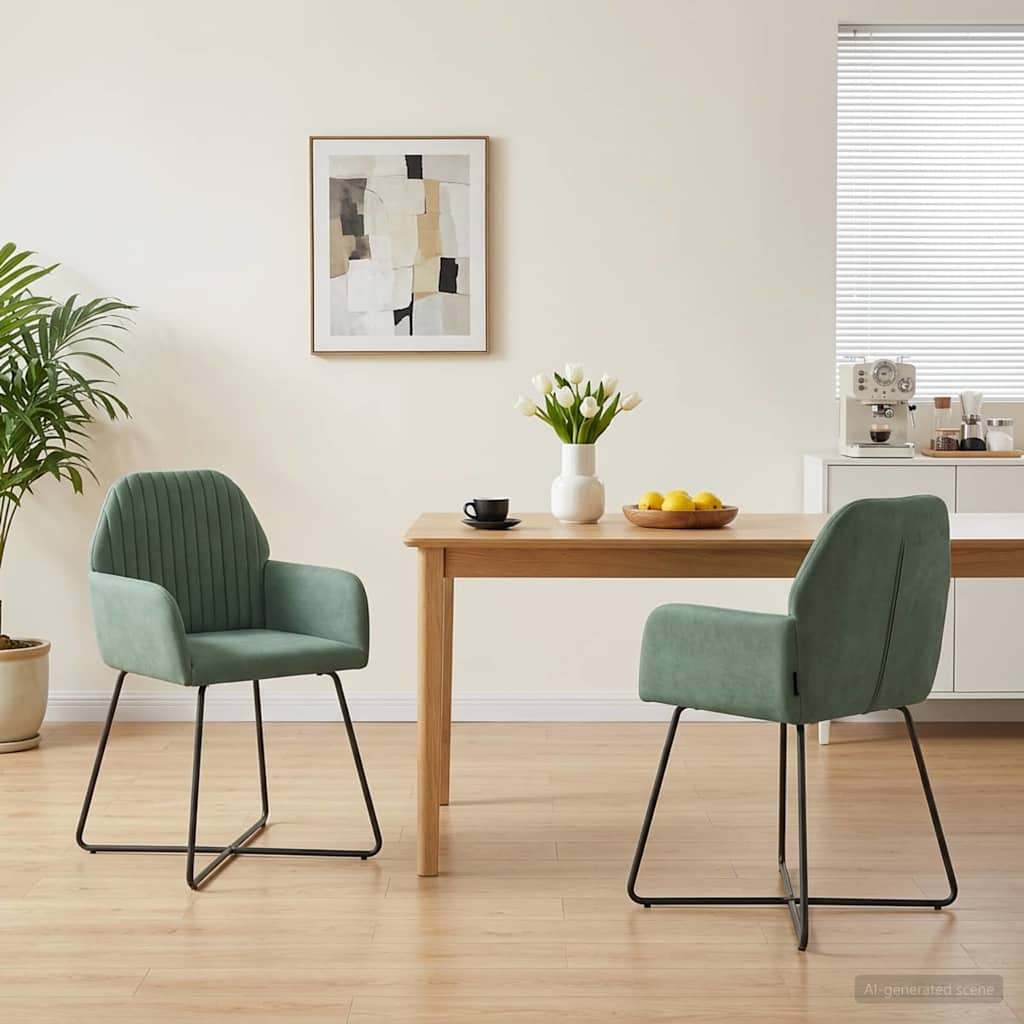 Sillas De Comedor 2 Uds. Terciopelo 55 X 50 X 84 Cm